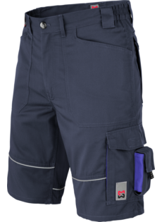 Arbeitsbermuda in Blau, angenhemer Tragekomfort, Shorts für den Sommer, elastischer Bund, sportlicher Look