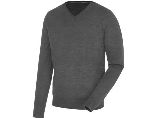 Grauer Pullover mit V-Ausschnitt Würth MODYF