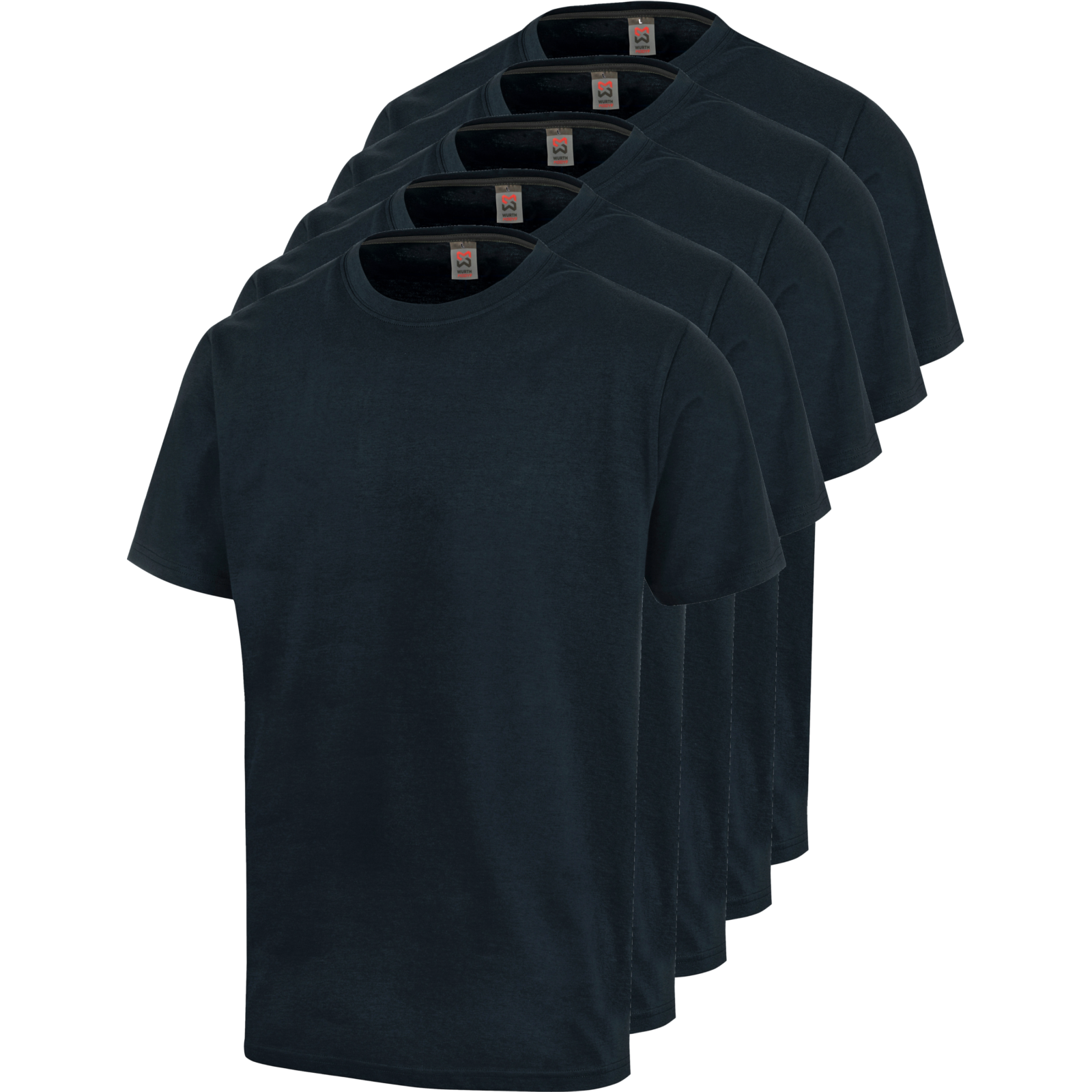 Arbeits T-Shirt 5er Pack marineblau
