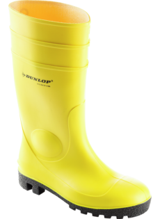 Wasserdichter Sicherheitsgummistiefel gelb S5 mit Zehenschutz, beständig gegen Öle & Fette