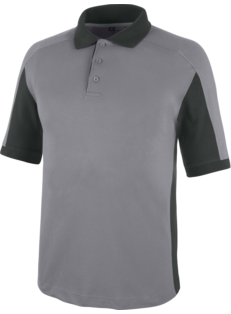 Sportliches Arbeits-Polo, Arbeits-Polo mit weichem Tragekomfort, Arbeits-Polo ISO 15797, modernes Poloshirt, Poloshirt grau