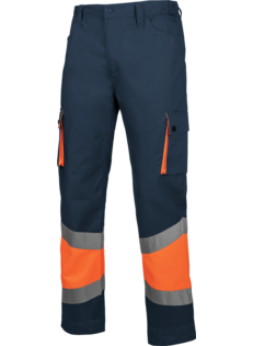Pantalón de Trabajo Alta Visibilidad 1/2 Naranja/Marino