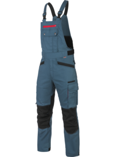 Praktische und moderne Arbeitslatzhose in Blau, mit Knieverstärkungen EN 14404, aus Baumwolle-Mischgewebe, sehr strapazierfähig