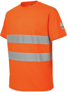 Tee-shirt de travail microporeux Würth MODYF haute-visibilité orange