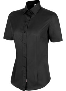 Premium damesoverhemd met korte mouwen Würth MODYF zwart