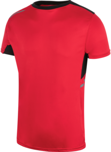Camiseta Manga Corta Fitness Rojo/Negro