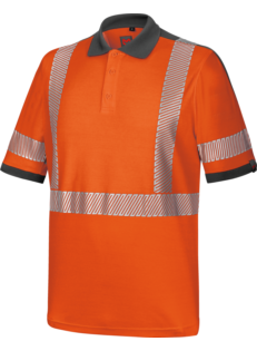 Warnschutz Poloshirt Klasse 2 Neon Plus orange