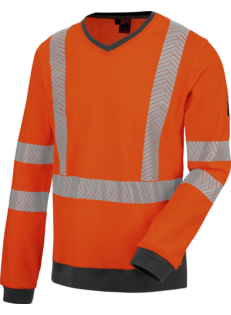 Tee-shirt de travail manches longues haute-visibilité orange fluo Würth MODYF