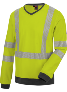 Würth MODYF Fluo high-visibility werk-tee-shirt met lange mouwen geel