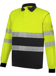 Polo Manga Larga Lumen Pro Amarillo/Gris