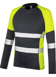 Camiseta Manga Larga Dry Tech Fluor Reflex Gris/Amarillo