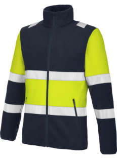 Polaire haute visibilité FLUO ONE jaune/marine