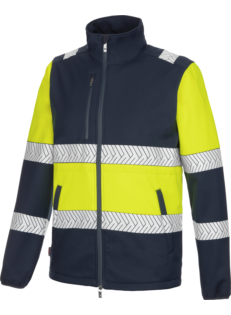 Softshell haute visibilité FLUO ONE jaune/marine