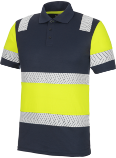 Polo haute visibilité FLUO ONE jaune/marine