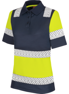 Polo haute visibilité femme FLUO ONE jaune/marine