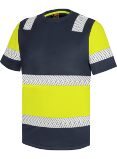 Tee-shirt haute visibilité FLUO ONE jaune/marine