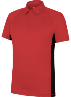 Polo Dry-Tech de Trabajo Rojo/Negro