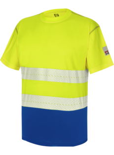Camiseta Manga Corta Lumen Pro Amarillo/Azul Real