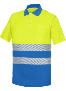 Polo Manga Corta Lumen Pro Amarillo/Azul Real