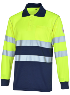 Polo de Trabajo Alta Visibilidad Lumen Clase 2 Amarillo/Marino