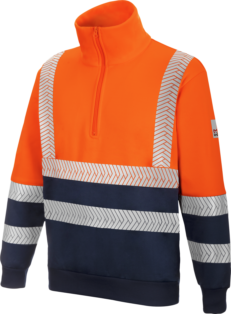 Sudadera Cremallera Lumen Pro Naranja/Marino