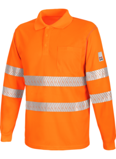 Polo Manga Larga Lumen Pro Naranja