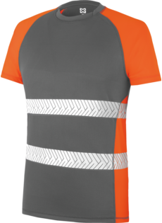 Camiseta Dry Tech Fluor Reflex Gris/Naranja