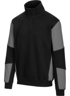 Sweat de travail zippé bicolore JOB+ BICOLOR noir/gris