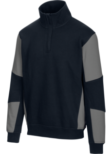Sweat de travail zippé bicolore JOB+ BICOLOR marine/gris