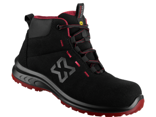 Sicherheitsstiefel S3S ESD Cruise Lady Mid schwarz dunkelrot