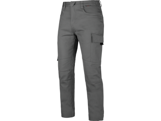 Pantalon Travail Würth MODYF - 100% Coton - Gris - 6 Poches - Norme EN 14404 - Pour Genouillères