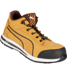 Chaussures montantes de sécurité Puma, en cuir Nubuck, coques en fibre de verre, norme S3, couleur brune