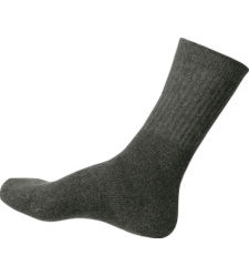 chaussettes en coton gris