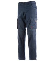 Pantalon de travail Cargo en bleu foncé, avec de nombreuses poches pratiques, coupe décontractée et froide, coupe décontractée, coupe idéale, matériau robuste, pour la mécanique automobile.