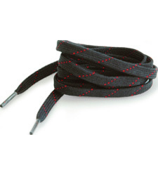 Photo de Lacets pour chaussures de travail Nomex gris/rouges