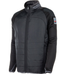 Wattierte Jacke für Arbeit und Freizeit, Aramid Optik, Outdoor Look, Farbe schwarz, aus Polyamid
