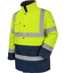 Photo de Parka de travail Würth MODYF haute-visibilité jaune/marine