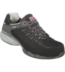 Chaussures de sécurité en noir, S1P, respirant et léger, sans métal, design sportif, avec protection de pénétration en textile.