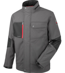 Veste coupe-vent et imperméable en matière grise, très fonctionnelle, détails pratiques et poches.