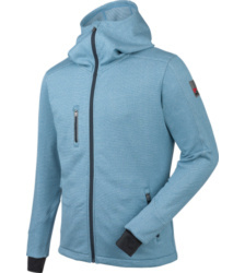 Veste polaire élastique et moderne pour le travail, couleur bleu, design moderne.