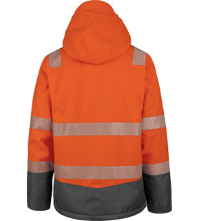 Warmer Wattierter Parka En471 In Neonorange Mit Loxy Reflektoren