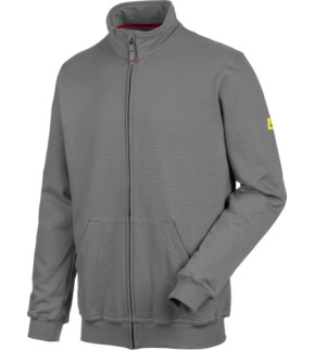 Bequeme & moderne Baumwoll Arbeitsjacke mit Carbongarn in Sweat Jacke für Damen und Herren ESD Schutz Systeme