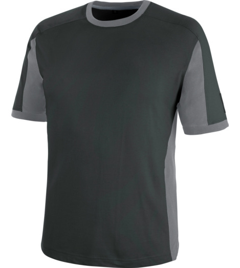Zweifarbiges Kurzarmshirt, atmungsaktives Kurzarmshirt, T-Shirt aus hochwertiger Qualität, komfortables T-Shirt, T-Shirt grau/anthrazit