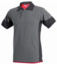 Poloshirt grau für Handwerker, elastisches Stretchmaterial, Bewegungsfreiheit, gerippte Ärmelbündchen