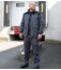 Foto von Wattierte Jacke mit abnehmbaren Ärmeln grau/schwarz