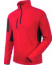 Roter Fleecepullover, bester Klimakomfort, für Arbeit und Freizeit, maximale Bewegungsfreiheit, atmungsaktiv, leichtes Material