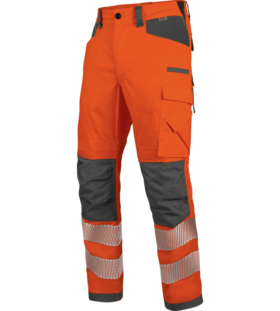 Pantalon de travail haute-visibilité EN 20471 2 Neon Würth MODYF orange anthracite