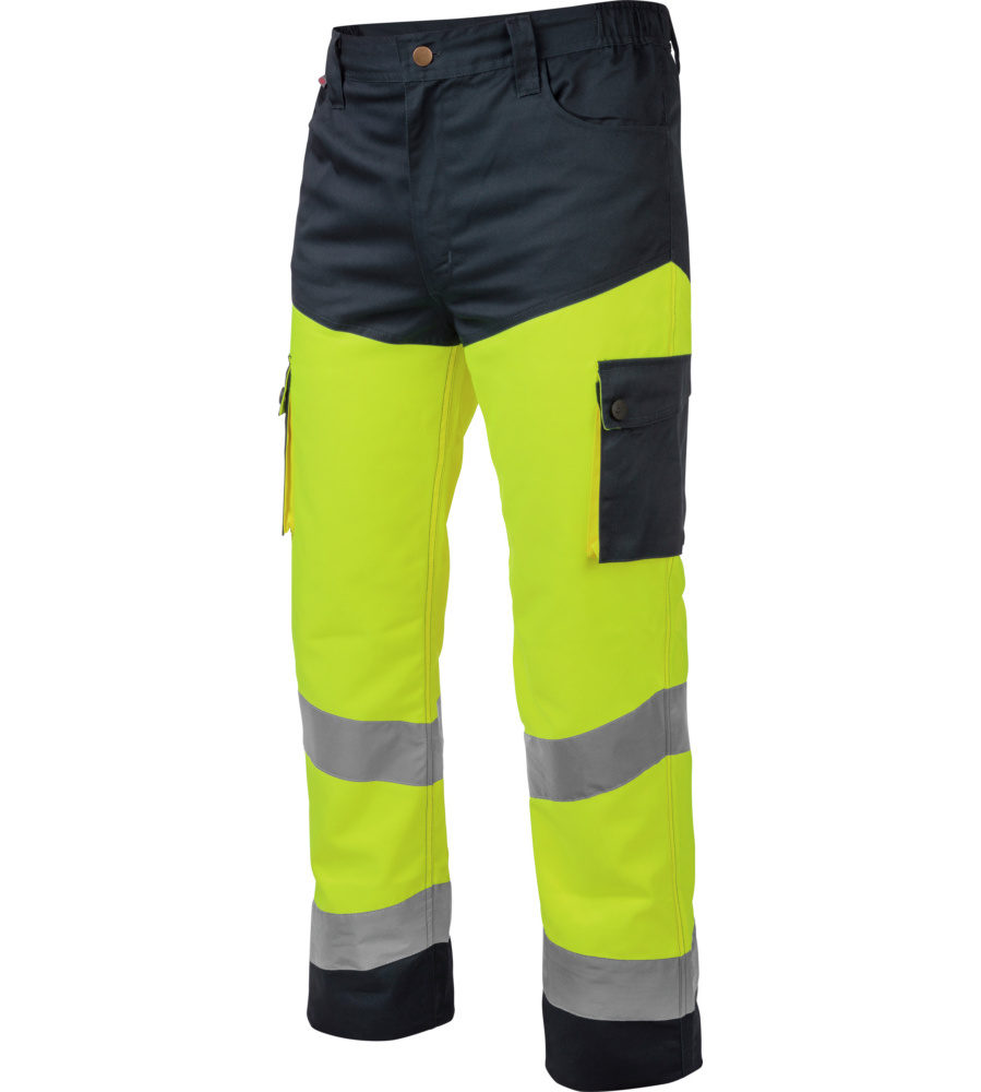 Pantalon de travail Würth MODYF haute-visibilité jaune/marine