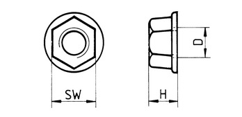 Genuine WURTH M8 Copper-Flashed Exhaust Manifold Nuts – Flanged Type For VW, Audi, Mercedes, Fiat