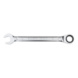 Ratchet combination wrench, metric, straight
